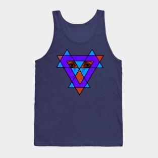 Crying eyes with Western Tribal Tank Top